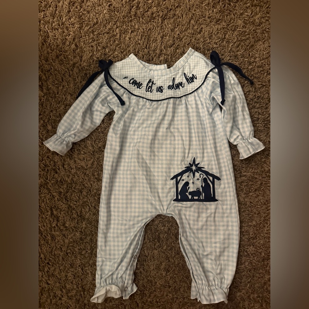 Blue and White Kids One Piece